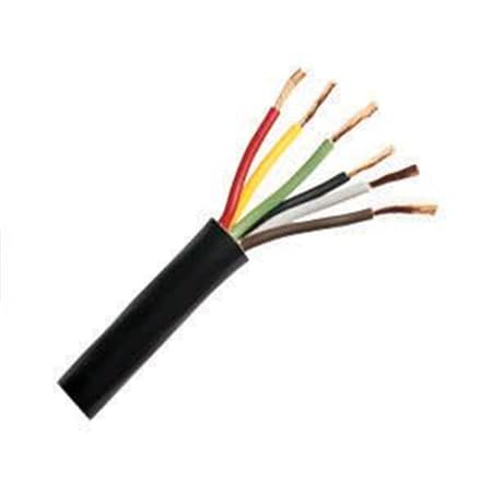 East Penn Primary Wire, Trailer Wire, 14 AWG, 7C C, Black, PVC, Stranded, 60V, 100 ft. E6B-04908